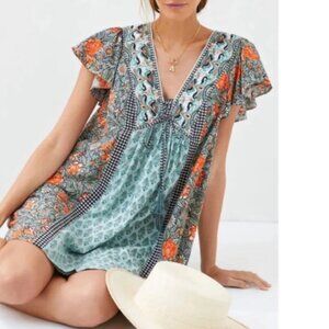 Anthropologie Astrid Boho Floral Tunic Dress